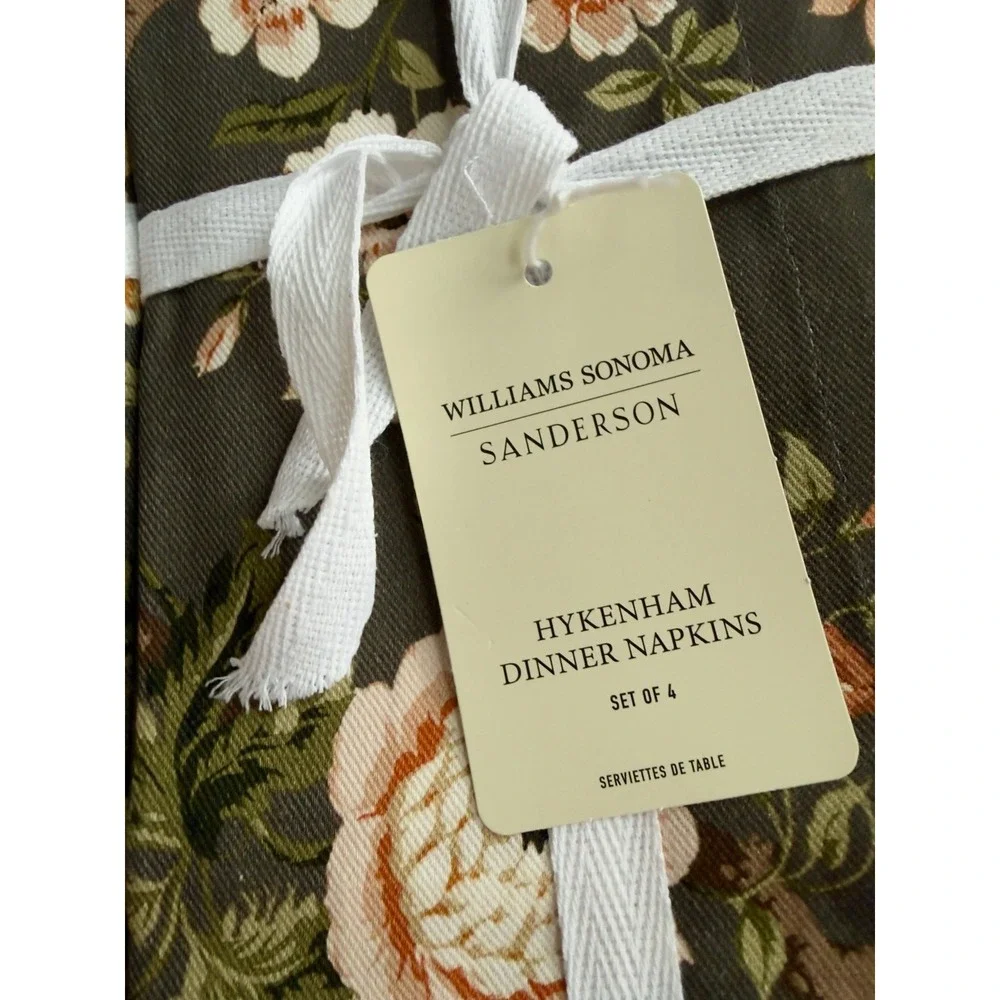Sanderson x Williams Sonoma Hykenham Florals Napkins, Set of 8, Retail $99